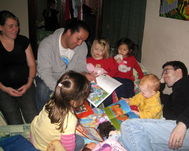 We flew down to visit family, our Aunt Tricia and Uncle Jonathan, and our one and a half cousins (due any day now)